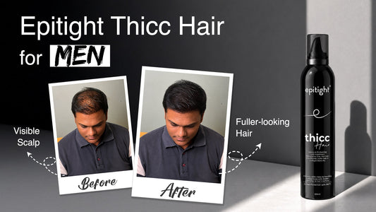 Epitight Thicc Hair for men showing fuller and thicker looking hair after styling