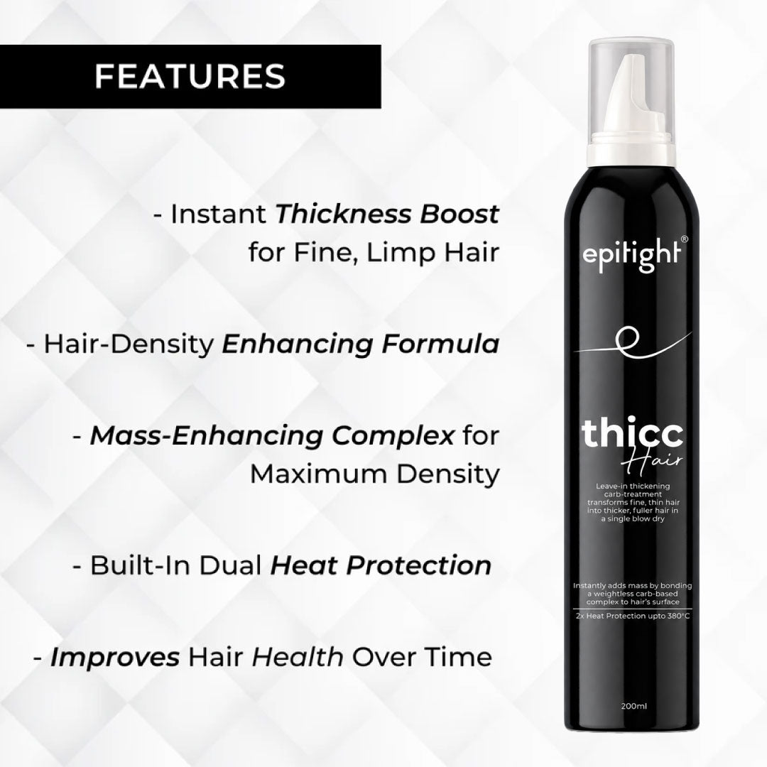 Epitight Thicc Hair Transform Scanty Hair To Thick & Fuller Hair | With 2x Heat Protection 200 ML